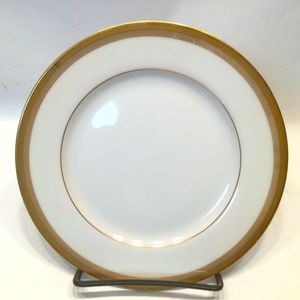 Premiere Beachwood Bread Side Plate 6 /12” Fine China Japan Wide Gold Band